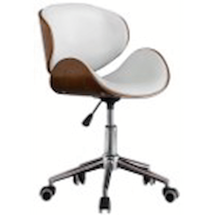 Everfurn Furniture Amos Mid Back Office Chair - White