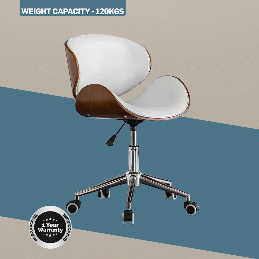 Everfurn Furniture Amos Mid Back Office Chair - White