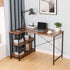 Everfurn Furniture Everfurn Anthony L-Shaped Corner Work Desk - Steel Frame