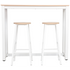 Everfurn Furniture Everfurn Chenin 3-Piece Bar Table & Stool Set with Powder-Coated Frame