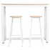 Everfurn Furniture Everfurn Chenin 3-Piece Bar Table & Stool Set with Powder-Coated Frame