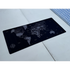 Everfurn Furniture Everfurn Desk Mat - World Map - Large - Black - Non-Slip