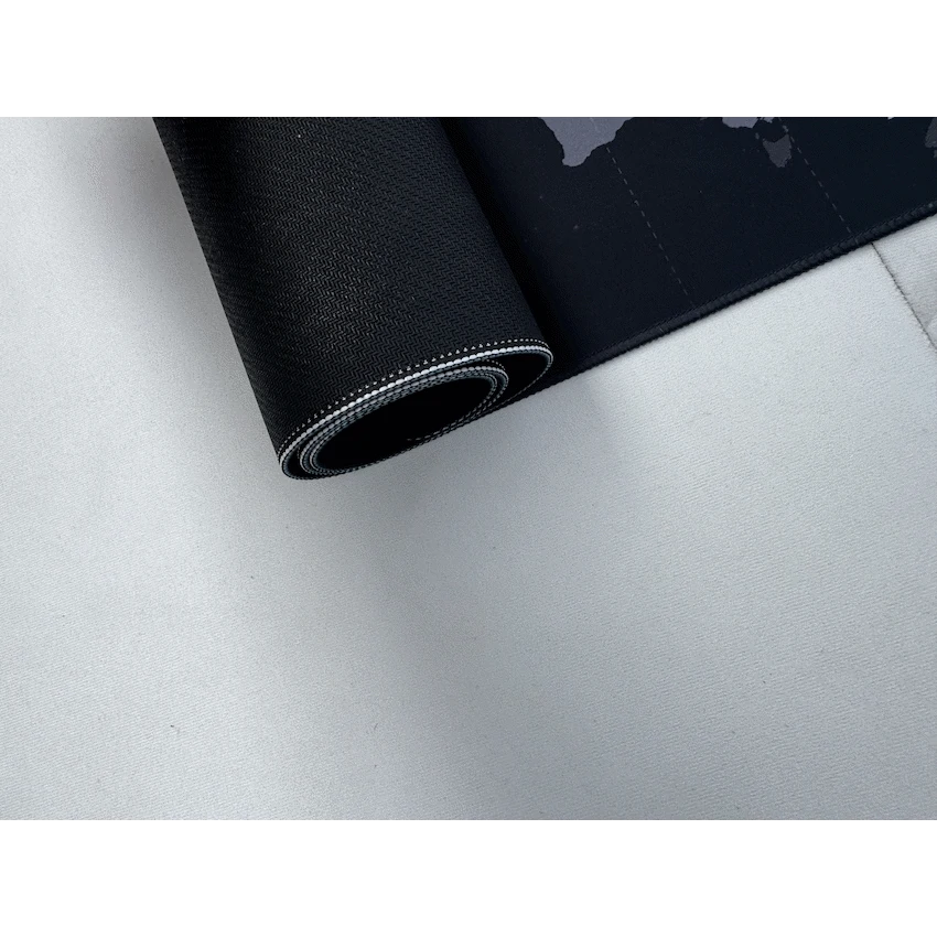 Everfurn Furniture Everfurn Desk Mat - World Map - Large - Black - Non-Slip