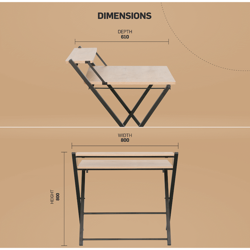 Everfurn Furniture Everfurn Elf Folding Desk