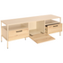 Everfurn Furniture Everfurn Ellen TV Stand - Melamine - Powder-Coated Steel Frame - 2 Drawers - Storage Cabinet