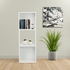 Everfurn Furniture Everfurn Grayscale 3 Tier Bookshelf White, High Pressure Laminate