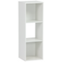 Everfurn Furniture Everfurn Grayscale 3 Tier Bookshelf White, High Pressure Laminate