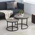 Everfurn Furniture Everfurn Indus Nesting Coffee Table - Ash Grey - Extra Large (2 Piece)