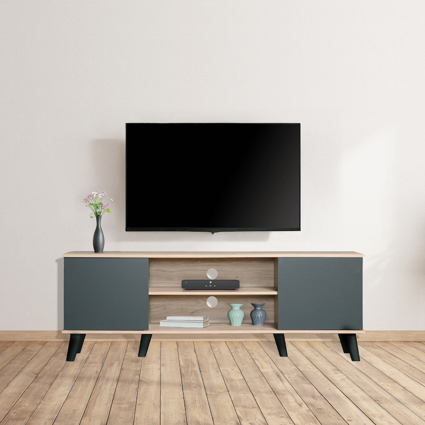 Everfurn Furniture Everfurn Laurel TV Stand 1600w, Two Cupboards