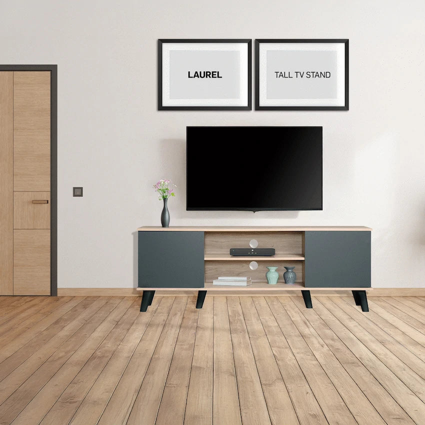 Everfurn Furniture Everfurn Laurel TV Stand 1600w, Two Cupboards