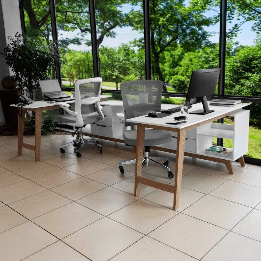 Everfurn Furniture Everfurn Lunar Office Desk - 2 Boxes