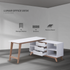 Everfurn Furniture Everfurn Lunar Office Desk - 2 Boxes