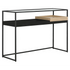 Everfurn Furniture Everfurn Millenium Console, Powder Coated Steel Frame, Tempered Glass