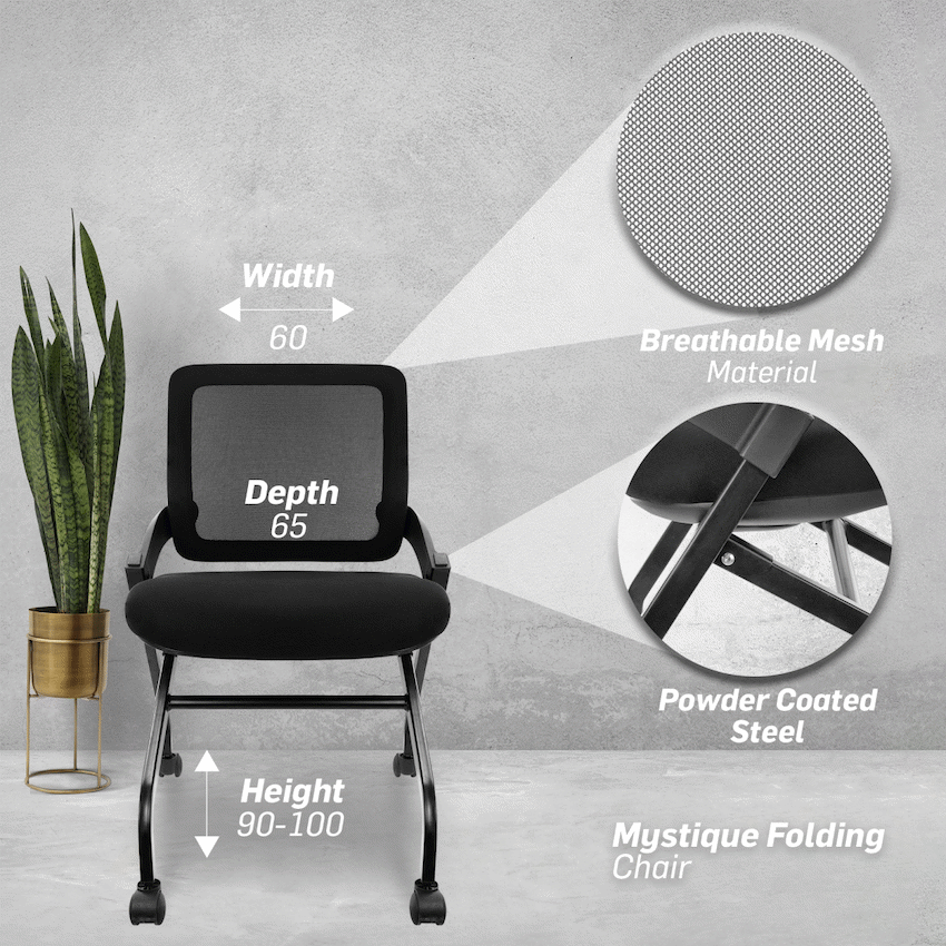 Everfurn Furniture Everfurn Mystique Foldable Mid-Back Office Chair