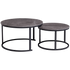 Everfurn Furniture Everfurn Nile Nesting Coffee Table Marble, 2 Piece