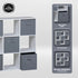 Everfurn Furniture Everfurn Ninefold Bookshelf with 5 Storage Bins
