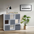 Everfurn Furniture Everfurn Ninefold Bookshelf with 5 Storage Bins