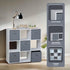 Everfurn Furniture Everfurn Ninefold Bookshelf with 5 Storage Bins