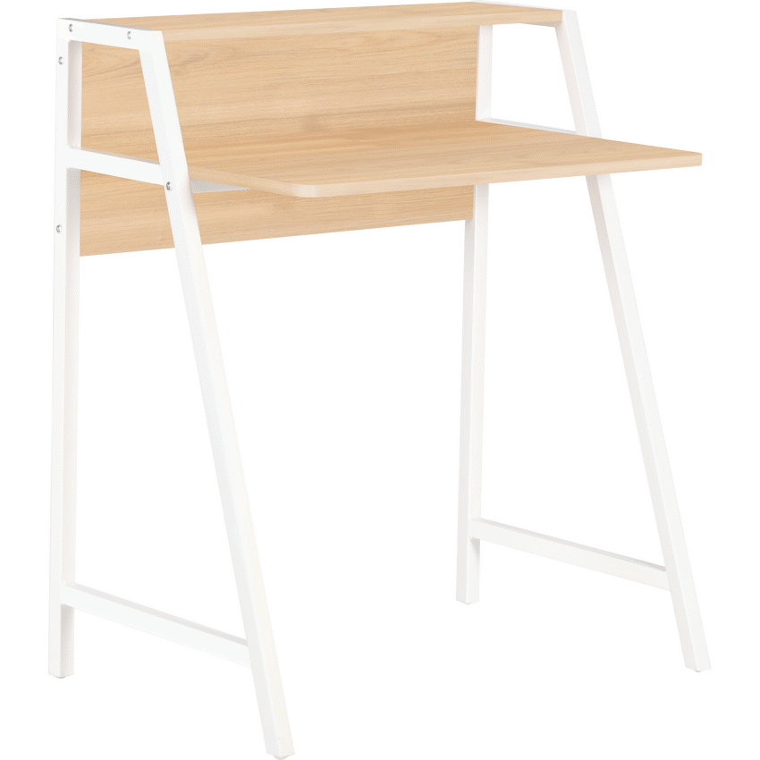 Everfurn Furniture Everfurn Orchid Desk with Monitor Shelf, Powder Coated Steel