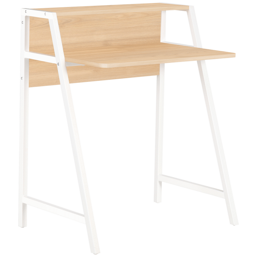 Everfurn Furniture Everfurn Orchid Desk with Monitor Shelf, Powder Coated Steel