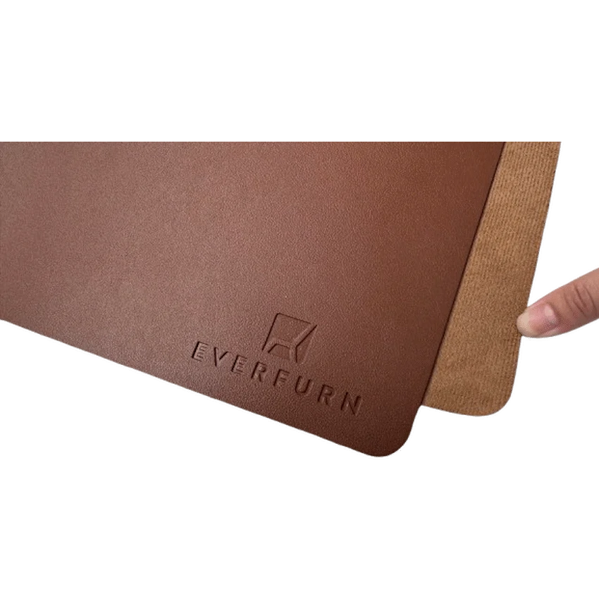 Everfurn Furniture Everfurn Prime Faux Leather Desk Mat - Brown
