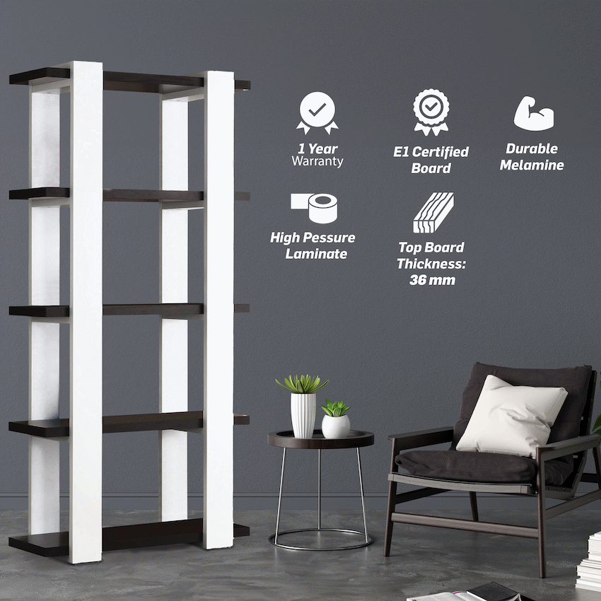 Everfurn Furniture Everfurn Sidra Bookshelf