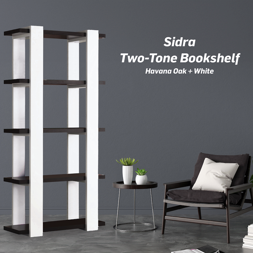 Everfurn Furniture Everfurn Sidra Bookshelf