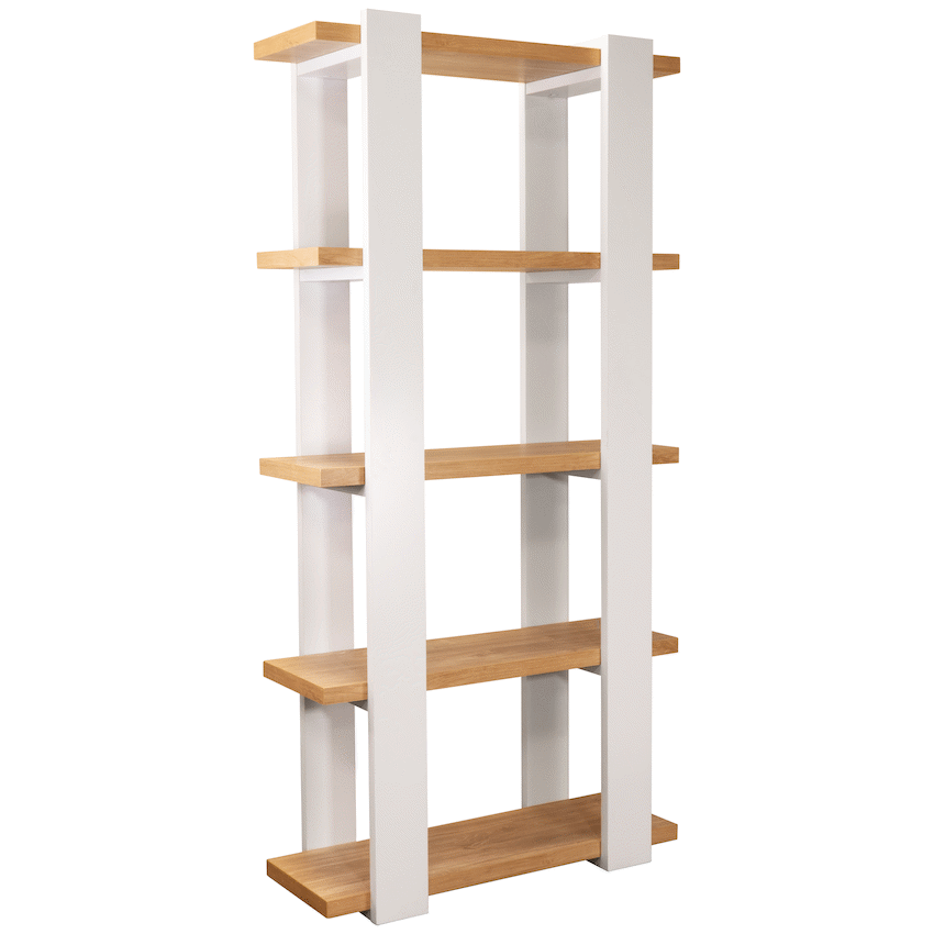 Everfurn Furniture Everfurn Sidra Bookshelf - Ivory Oak