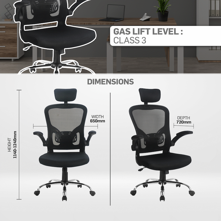 Everfurn Furniture Everfurn Stagio Ergo High Back Office Chair