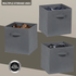 Everfurn Furniture Everfurn Storeman Grey, Collapsible Fabric Organiser Storage Basket - 10 Pack