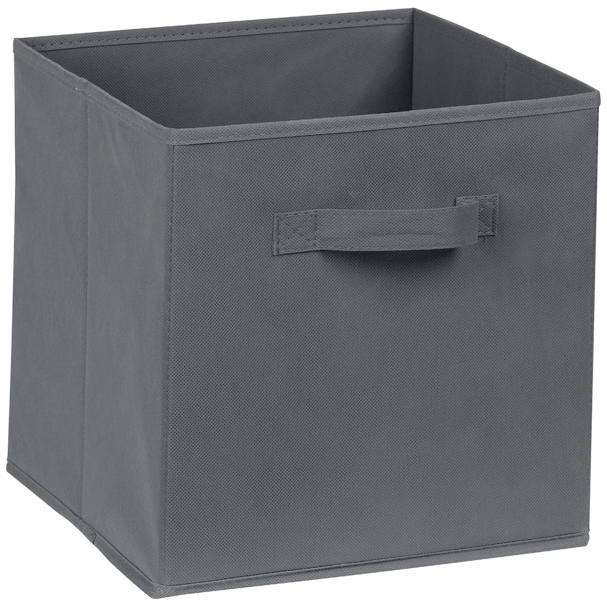 Everfurn Furniture Everfurn Storeman Grey, Collapsible Fabric Organiser Storage Basket - 10 Pack