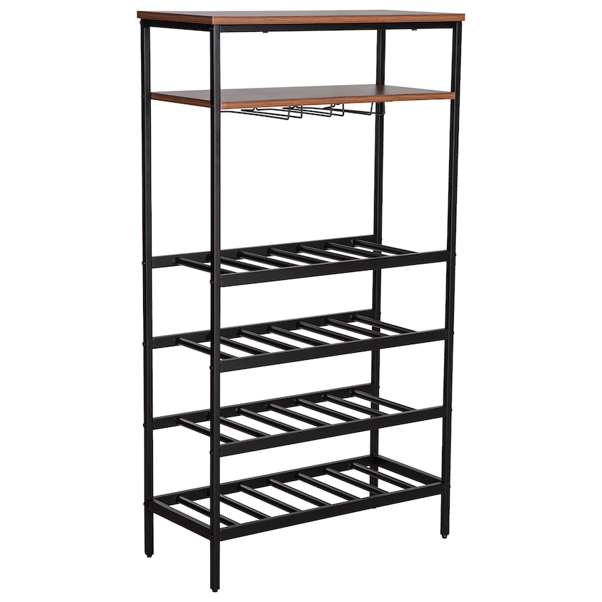 Everfurn Furniture Everfurn Symphony Wine Rack - Steel Frame - Adjustable Feet