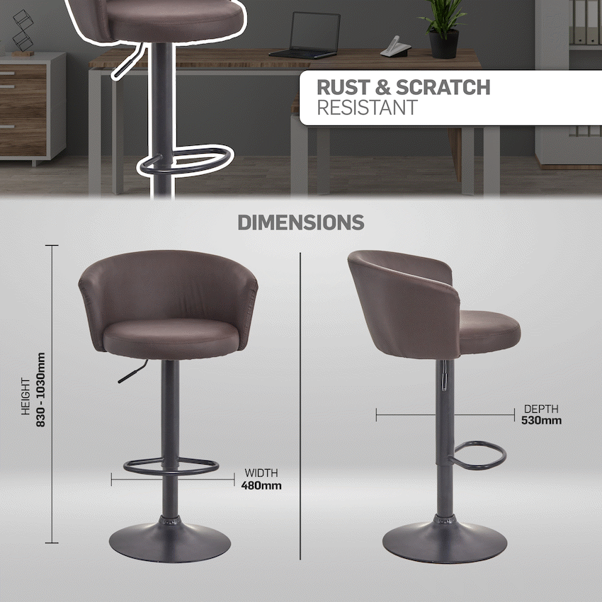 Everfurn Furniture Everfurn Titan Barstool - Brown