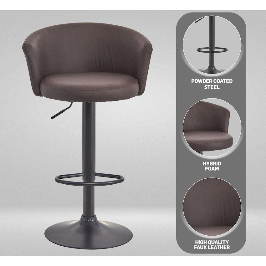 Everfurn Furniture Everfurn Titan Barstool - Brown