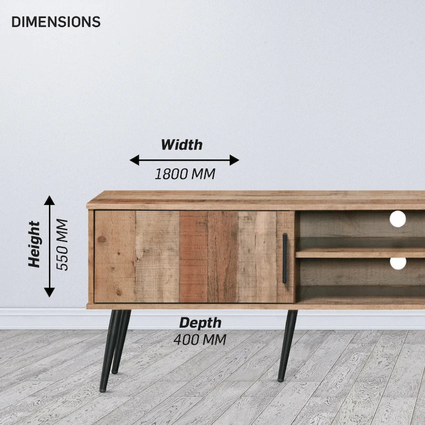 Everfurn Furniture Everfurn Vernice TV Stand - 1800w with Two Cupboards