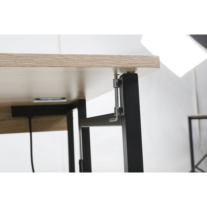 Everfurn Furniture Everfurn Viron Folding Desk with 2-Prong Plugs and USB