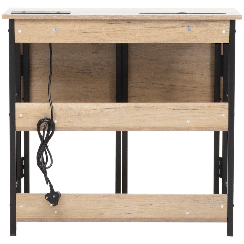 Everfurn Furniture Everfurn Viron Folding Desk with 2-Prong Plugs and USB
