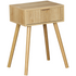 Everfurn Furniture Everfurn Yoko Side Table Wood, Melamine, Pine Wood Legs, 1x Drawer