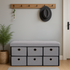 Everfurn Furniture Foldable Storage Ottoman with Six Drawers