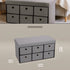 Everfurn Furniture Foldable Storage Ottoman with Six Drawers