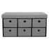Everfurn Furniture Foldable Storage Ottoman with Six Drawers