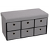 Everfurn Furniture Foldable Storage Ottoman with Six Drawers