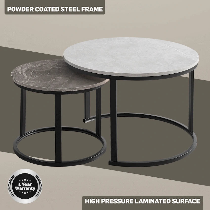 Everfurn Furniture Indus Nesting Coffee Table Greyish