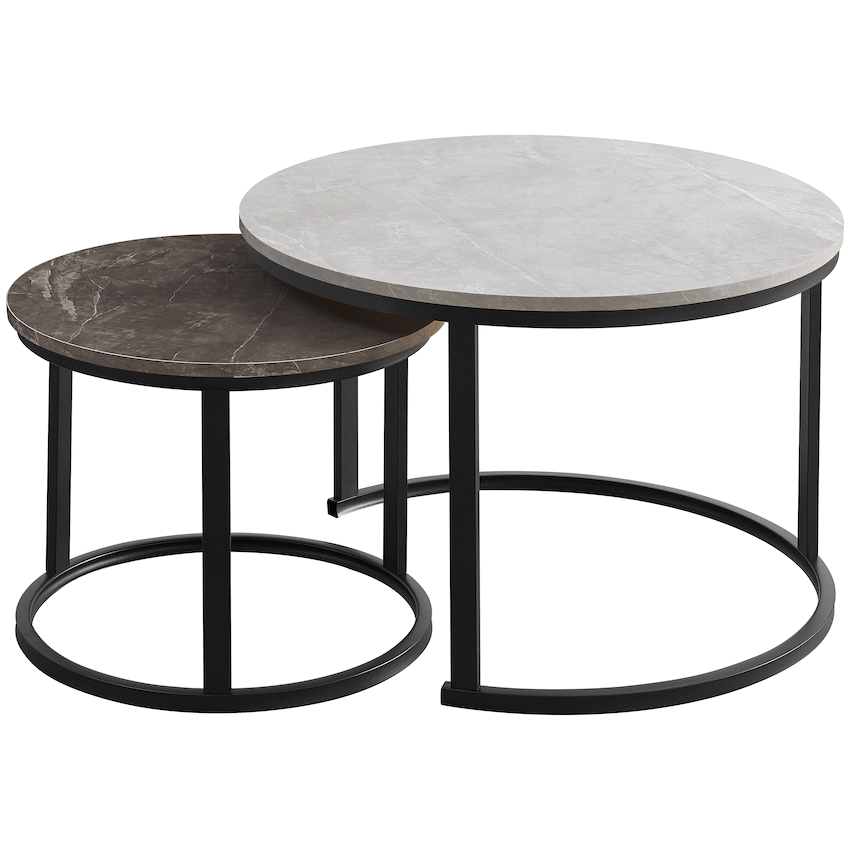 Everfurn Furniture Indus Nesting Coffee Table Greyish