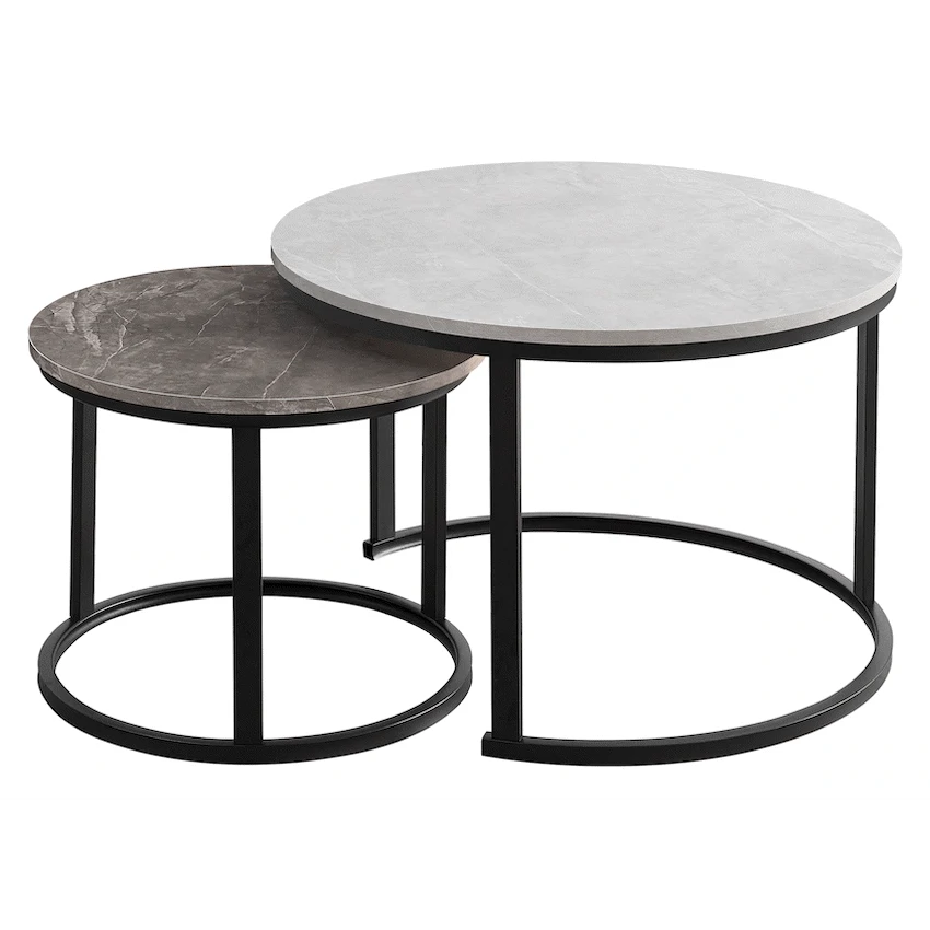 Everfurn Furniture Indus Nesting Coffee Table Greyish