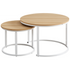 Everfurn Furniture Indus Nesting Coffee Table Oak With White Frame