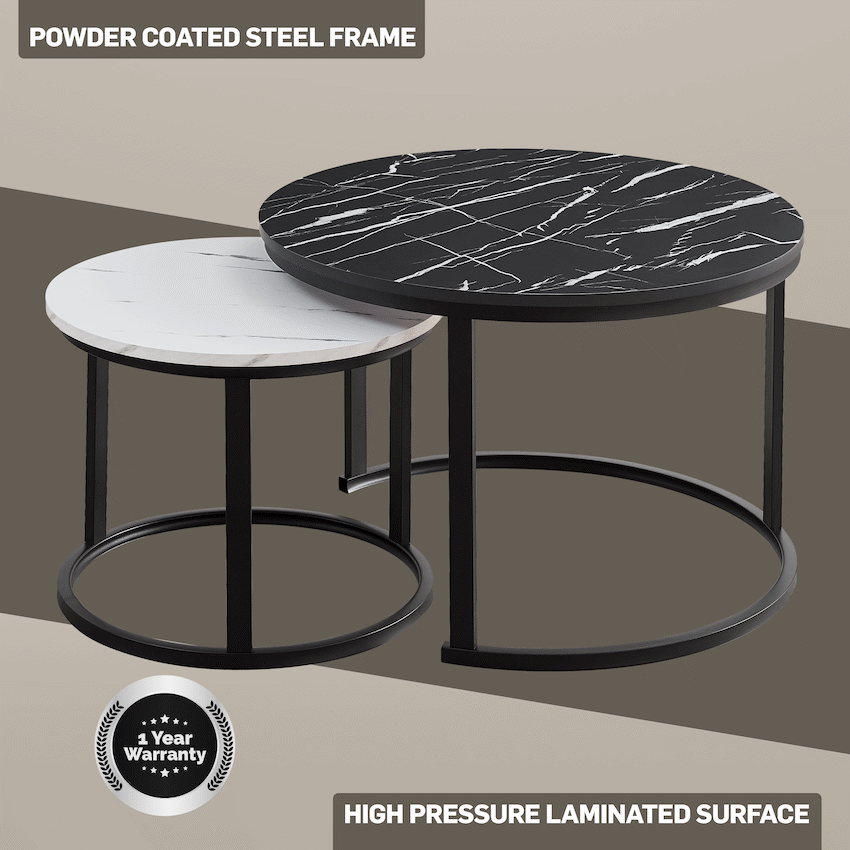 Everfurn Furniture Indus Nesting Coffee Table Ying Yang