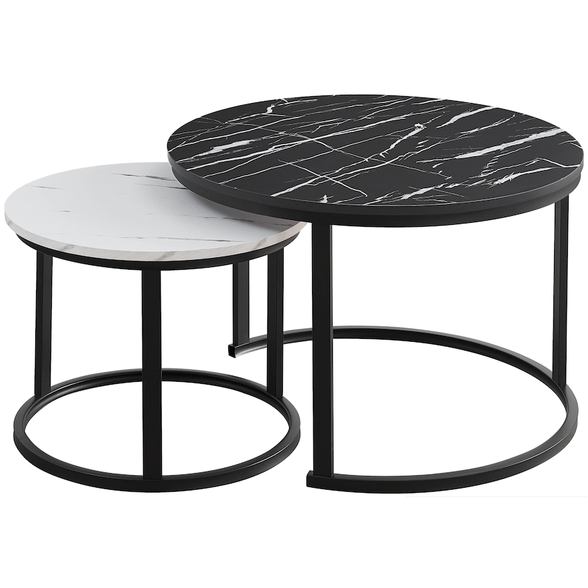 Everfurn Furniture Indus Nesting Coffee Table Ying Yang