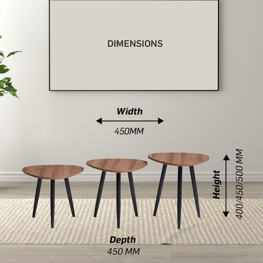 Everfurn Furniture Muse 3 Piece Coffee Table