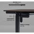 Everfurn Premium Furniture Berlin Height-Adjustable Desk - Base & Controller - Black